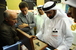 H.E. Mohammed Ahmed Al Bowardi paid special interest to the half size Caracal F, the product of a joint effort between Miniature Arsenal and the state-owned firearm manufacturer of the U.A.E.